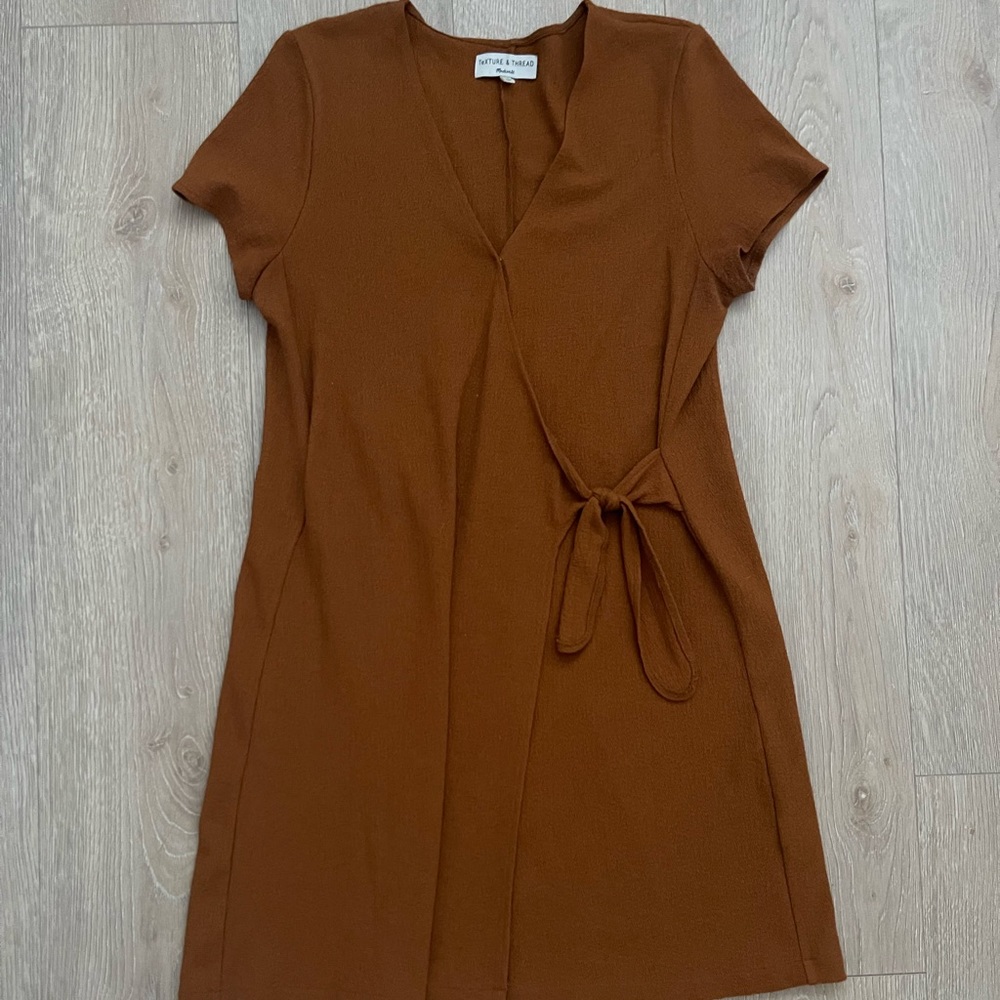 Burnt Orange Tie Dress